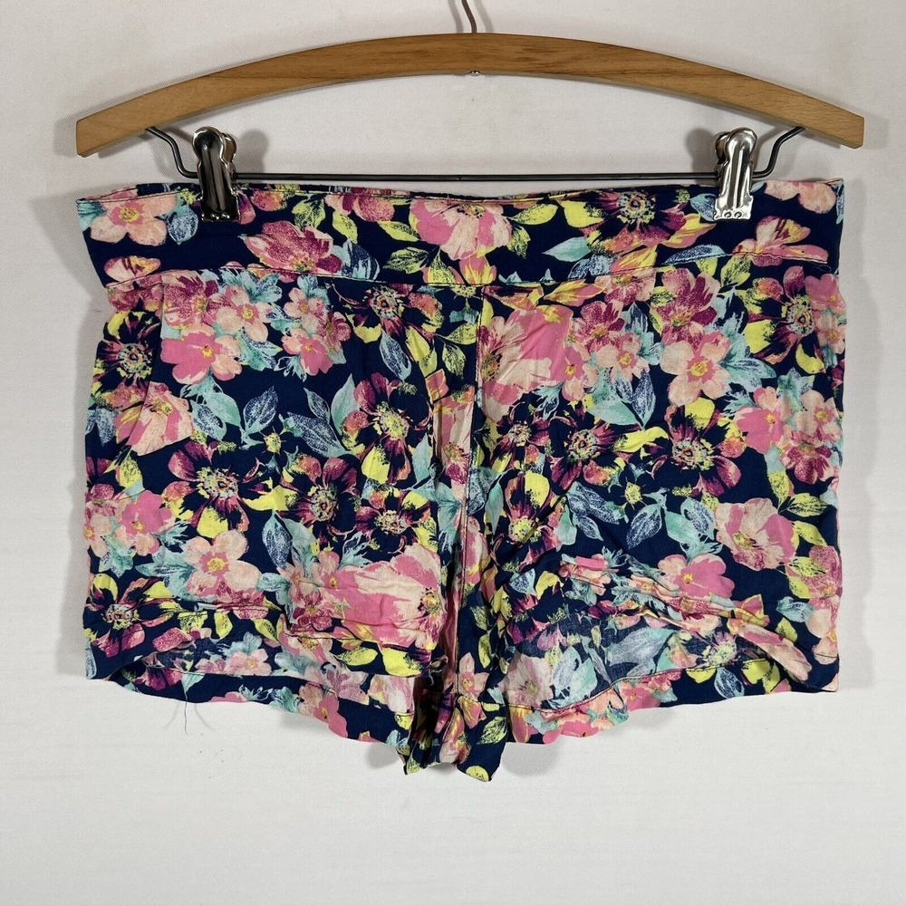 Kirra Floral Shorts Womens Medium Cottagecore Boho Pull On Festival Casual